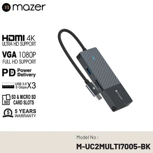 Cổng chuyển đổi Mazer Multimedia Pro Hub 8-in-1 USB-C