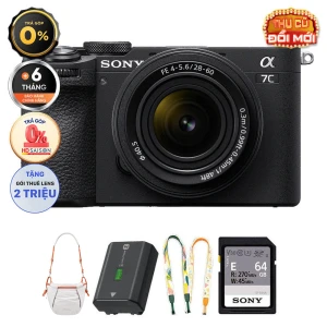 Sony A7C II (Chính hãng) (Kèm Kit Lens 28-60mm, Black, Pin Thẻ Nhớ 64GB Dây Đeo Túi Máy Ảnh)