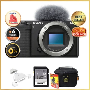 Sony ZV-E10 (Chính hãng) (Body Only, Black, Đầu Đọc Thẻ Thẻ Nhớ 64GB Túi Máy Ảnh)