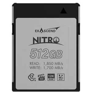 Thẻ nhớ CFexpress Type B Exascend Nitro 512GB đọc 1850MB/s ghi 1700MB/s
