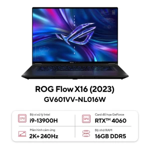 Laptop ASUS ROG Flow X16 GV601VV NL016W (Core i9-13900H | 16GB | 1TB | RTX 4060 8GB | 16inch QHD | Cảm ứng | Win 11 | Bạc)