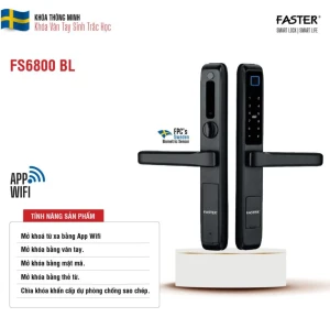 Khóa vân tay cửa nhôm FS6800 BL
