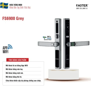 Khóa vân tay cửa nhôm FS6900 Grey