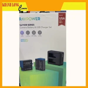 BỘ 2 PIN,1 SẠC RAVPOWER GOPRO HERO 9,10,11 (RP-BC1003)