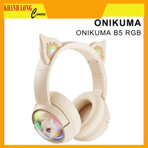Tai Nghe ONIKUMA B5 RGB Tai Nghe Chơi Game Không Dây Bluetooth Tai Mèo Đầy Sức Hút
