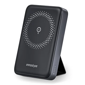 Sạc dự phòng Innostyle PowerMag 15W 2 in 1 stand 10000mAh PD 20W | Black (Chính Hãng) (IS20PDBLK)