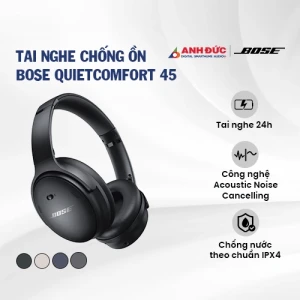Tai nghe chống ồn Bose QuietComfort 45 | Black (Chính Hãng)