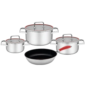 Bộ nồi Faster 3 Nồi, 1 chảo liền đáy Luxury 666