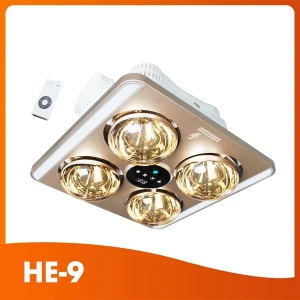 Đèn sưởi nhà tắm 4 bóng âm trần Heizen LED HE9 - Điều khiển từ xa