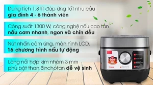 Nồi cơm cao tần Toshiba 1.8 lít RC-18IP1PV