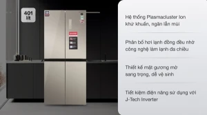 Tủ lạnh Sharp Inverter 401 lít Multi Door SJ-FXP480VG-CH