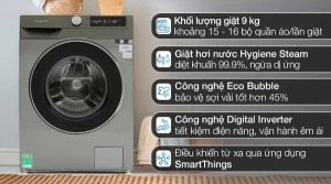 Máy giặt Samsung Inverter 9 kg WW90T634DLN/SV