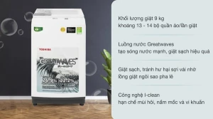 Máy giặt Toshiba 9 kg AW-K1000FV(WW)