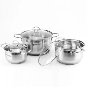 Bộ nồi inox 3 chiếc 5 đáy Goldsun GPS1740-S/GPS1741-S/GPS1730
