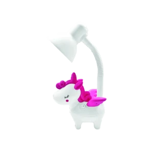 Đèn bàn bảo vệ thị lực Điện Quang ĐQ DKL16 WPI B (kiểu con kỳ lân, trắng-hồng)