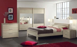 Giường 1.8m, NINAB18SP200 màu oak (3) - Hãng Neyt nhập khẩu từ Bỉ