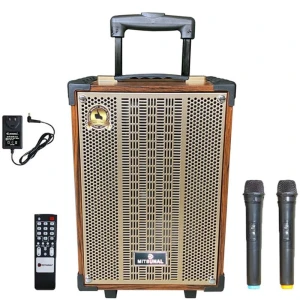 Loa điện di động Mitsunal T803 (kèm 2 mic) 250W Bass 20cm 8''