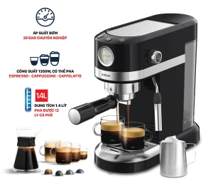 Máy pha cà phê Espresso Roler RC-3212E (1350W, 20 Bar, 1.4L)