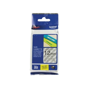 Nhãn In Tiêu Chuẩn TZE Brother TZe-131 Chữ Đen Trên Nền Trong (12mm)-Black on Clear