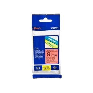 Nhãn In Tiêu Chuẩn TZE Brother TZe-421 Chữ Đen Trên Nền Đỏ (9mm)-Black on Red