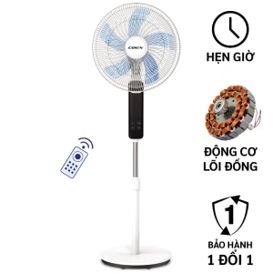 Quạt cây 5 cánh Coex CF-7120A (Màu trắng đen, Điều khiển từ xa)