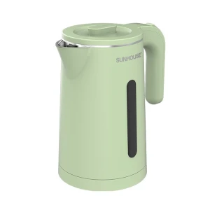 Ấm siêu tốc 2 lớp Sunhouse SHD1353, Công suất 1500W, Dung tích 1.8 Lít, Cấu tạo lớp trong inox 304, lớp ngoài nhựa chịu nhiệt siêu bền, Bảo hành 12 tháng