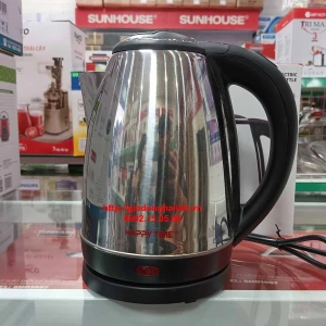 Ấm siêu tốc Sunhouse Happy time HTD1081, Công suất 1500W, Dung tích 1.8 Lít, Thân ấm inox cao cấp, Bảo hành 12 tháng