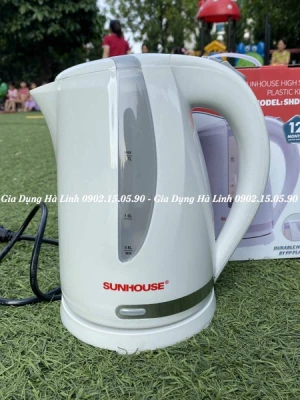 Ấm siêu tốc Sunhouse SHD1300, Công suất 1850W, Dung tích 1.7 Lít, Chất liệu nhựa PP nguyên sinh