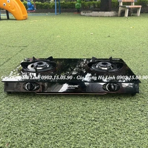 Bếp gas dương kính Sunhouse SHB2025, Mặt kính cường lực dày 7mm, Đầu đốt bằng hợp kim đồng, Kiềng thép tráng men siêu bền, Bảo hành 12 tháng