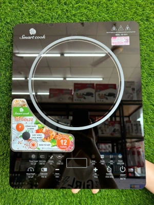 Bếp từ đơn Elmich Smartcook ICS-3873, Công suất 2100W, Mâm từ kép đôi, Mặt kính Ceramic cường lực, Điều khiển cảm ứng, Cảnh báo chống tràn, Bảo hành 12 tháng