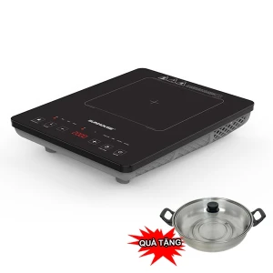 Bếp từ đơn Sunhouse SHD6805, Công suất 2000W, Mặt bếp Ceramic chịu lực, chịu nhiệt, Điều khiển cảm ứng, Sản xuất Việt Nam, Bảo hành 12 tháng