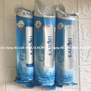 Bộ 3 lõi lọc nước Karofi số 123, Loại bỏ bùn đất, gỉ sét, mùi clo, kim loại nặng, Thời gian thay lõi 6 tháng