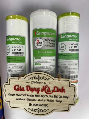 Bộ lõi lọc nước Kangaroo số 123, Loại bỏ bùn đất, gỉ sét, mùi clo, kim loại nặng, Thời gian thay lõi 6 tháng