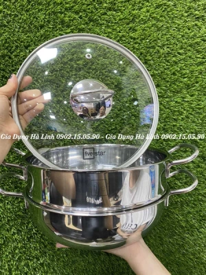 Bộ nồi xửng hấp Inox Fivestar 24cm THT-FSNX24IN001