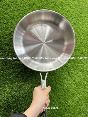 Chảo inox nguyên khối elmich Trimax EL-3739Max, Đường kính 26cm, Chất liệu inox 304 không có chống dính, Sử dụng trên mọi loại bếp, 2353739Max