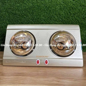Đèn sưởi phòng tắm Sunhouse SHD3812, Công suất 550W, Vỏ nhựa ABS siêu bền, Công tắc điều khiển riêng từng bóng, Bảo hành 12 tháng