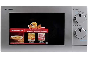 Lò vi sóng Sharp R-207VN-SL, Công suất 700W, Dung tích 20 lít, Có chức năng hâm nóng rã đông, Bảo hành chính hãng 12 tháng