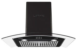 Máy hút mùi kính cong Latino LLT-C05 70, Công suất hút 1200m3/h, Chất liệu inox, Chế độ hút và khử mùi bằng than hoạt tính và ống thoát, Bảo hành 36 tháng