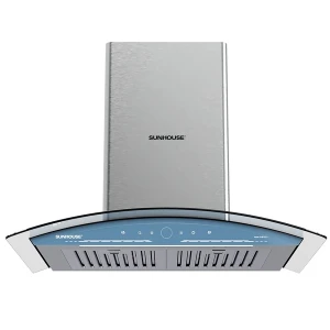 Máy hút mùi kính cong SHB72012, Công suất 170W, Kính chịu nhiệt siêu bền, Điều khiển cảm ứng và vẫy tay, Bảo hành 18 tháng tại nhà