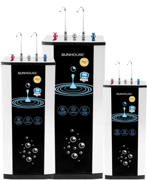 Máy lọc nước R.O tích hợp nóng lạnh 10 lõi Sunhouse SHR76210CK