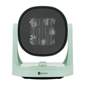 Máy sưởi gốm Elmich CHE-8645, Công suất 1500W, Điều khiển núm xoay, 1 mức gió mát và 2 mức gió ấm, Tự động ngắt khi đổ, Xoay 45 độ, Bảo hành 2 năm
