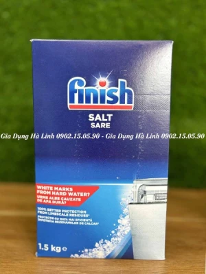 Muối rửa bát Finish 1.5kg, Nhập khẩu Châu Âu, Phù hợp với tất cả các loại máy rửa bát