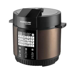 Nồi áp suất điện tử đa năng Sunhouse Mama SHD1588B - Công suất 1000W, Dung tích 5 lít, Đa chức năng nấu nướng, Bảng điều khiển tiếng việt, Bảo hành 24 tháng