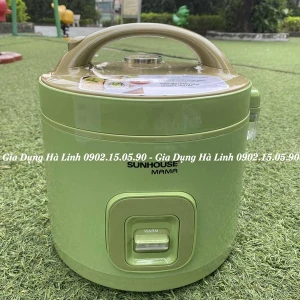 Nồi cơm điện Sunhouse Mama SHD8265G, Công suất 500W, Dung tích 1,2 Lít, Lòng nồi hợp kim nhôm phủ chống dính Ceramic, Vỏ nhự cách nhiệt siêu bền, Bảo hành 2 năm