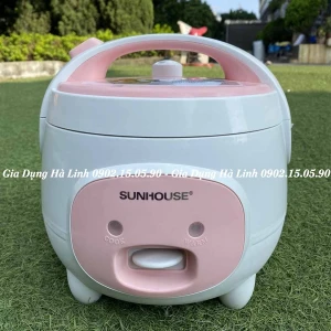 Nồi cơm điện Sunhouse SHD8217W, Công suất 500W, Dung tích 1.2 Lít, Lòng nồi hợp kim nhôm phủ chống dính Whitford, Điều khiển nút gạt, Bảo hành 12 tháng