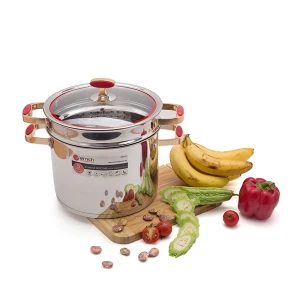 NỒI HẤP ELMICH INOX 304 RED VELVET 24CM EL5585, 2355585