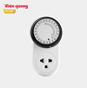 Ổ cắm hẹn giờ Điện Quang ĐQ ESK MT06 WBL 13, 62228147 - Công suất 2500W, Điều chỉnh cơ