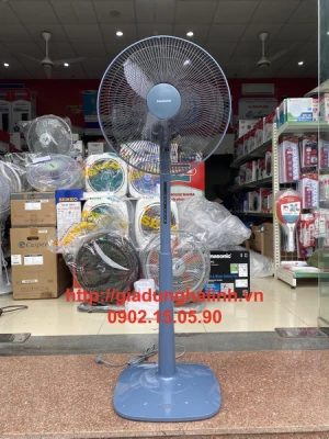 Quạt cây Panasonic F-409KB, Màu xanh lam, Công suất 51W, Đường kính cánh quạt 40 cm, Thiết kế 3 cánh, Lưu lượng gió 77.5m3/phút, Điều khiển từ xa, Bảo hành 12 tháng