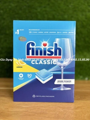 Viên rửa bát Finish Classic 90 viên hương chanh, Nhập khẩu Châu Âu