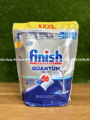 Viên rửa bát Finish Quantum all in 1 60 viên, Nhập khẩu Châu Âu